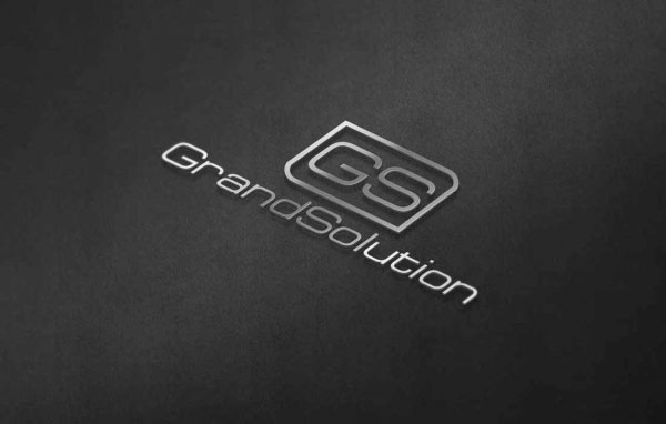 Логотип для торговой сети GrandSolution - официальный диллер операторов мобильной связи г. Самара
