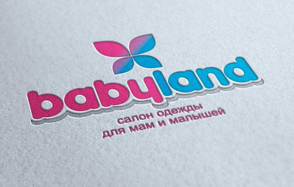 Логотип для магазина Baby land, детской одежды в г. Елабуга