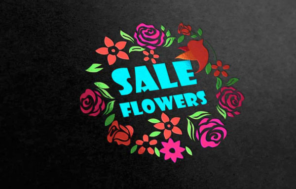 Разработка логотипа для розничного магазина цветов Sale Flowers в г. Санкт-Петербург