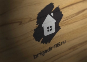 Логотип для строительной компании Бригадир - строительством коттеджей и бань &quot;под крышу&quot; и &quot;под ключ&quot; в г. Казань